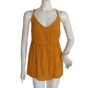 TORRID Camisole, 4/4x, Mustard Polka dots, Back zipper, Elastic waist